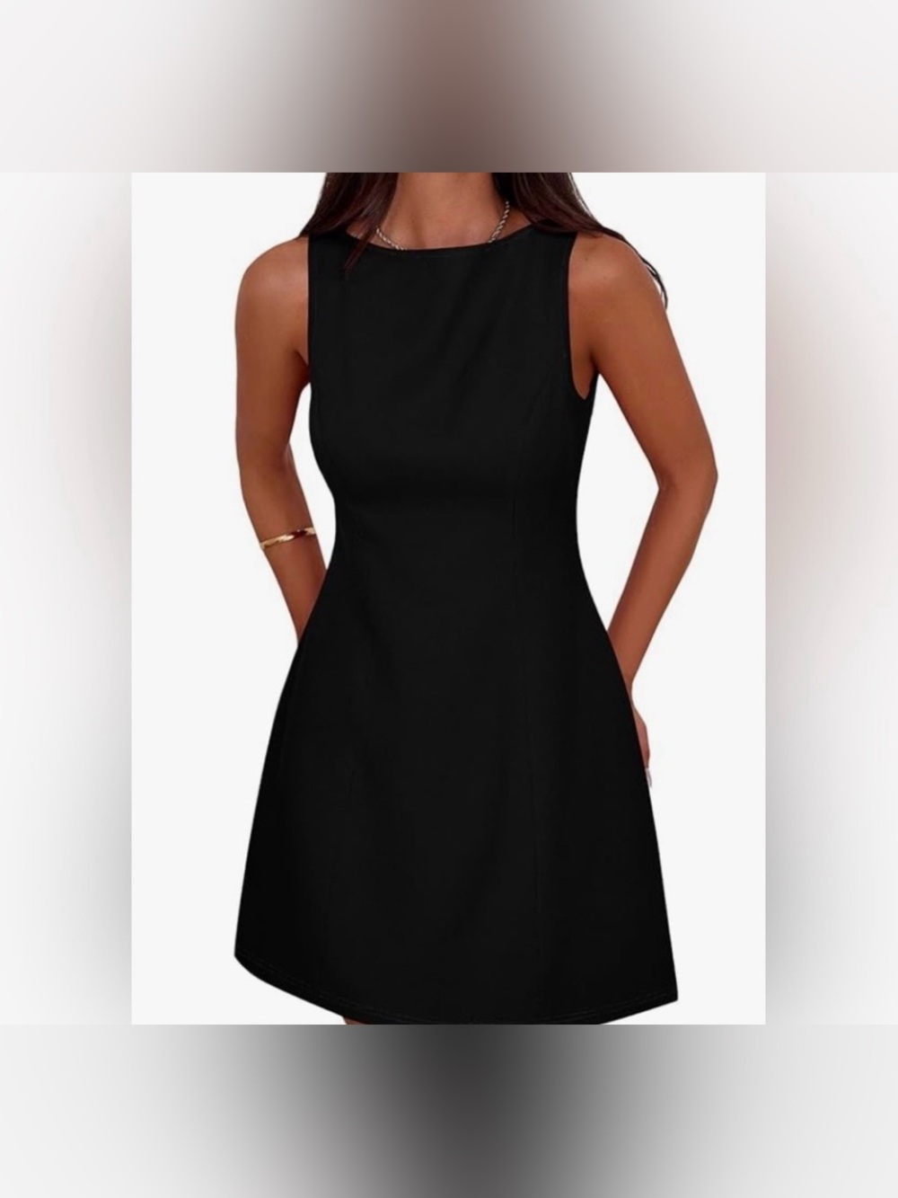 NWT PRETTYGARDEN
Short Sleeveless Boat
Neck A Line Elegant Mini Dress, size M